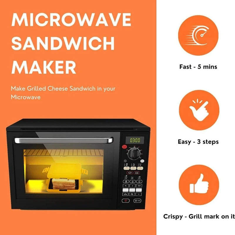 Microwave Toastie Maker  Microwave Toastie Sandwich Maker  No Electric Grilled Cheese Maker Microwave Grill Tray Crisper