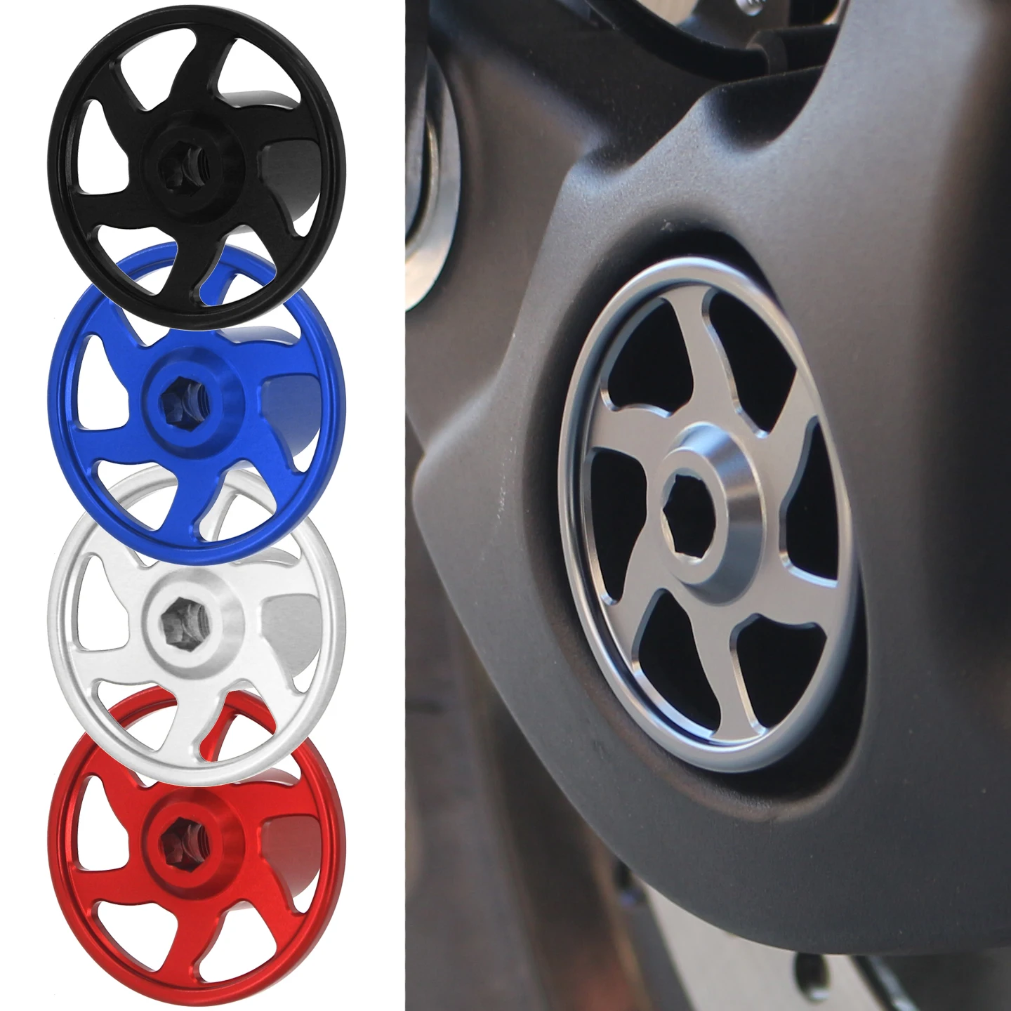Image of Für ZONTES 368G 368E 368D 368M 368K Motorrad ZT368G Hinterrad Achse Schraube Mutter Abdeckung Stecker CNC Aluminium Zubehör