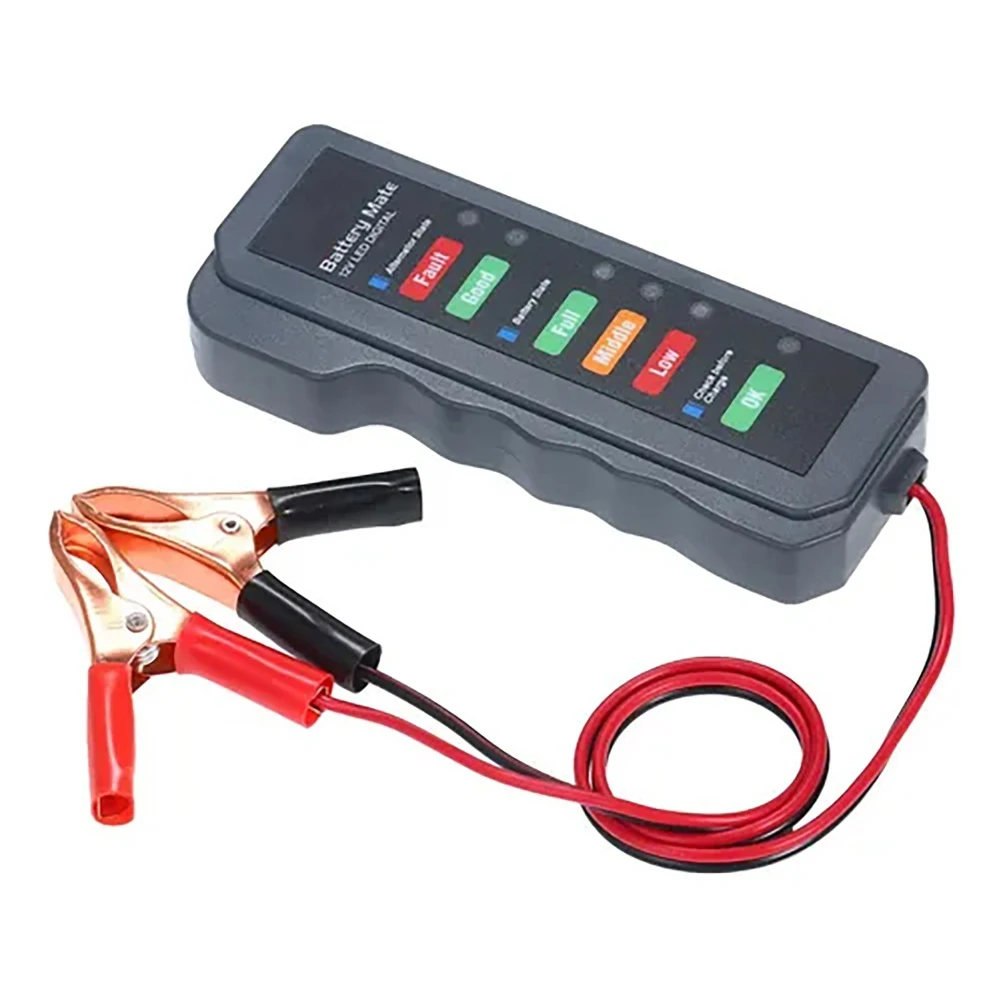 Battery Tester 12V Car Battery Tester For Vehicles SUVs Trucks Ships For Jumper Wire Battery Testing Car Diagnostic Tools Parts
