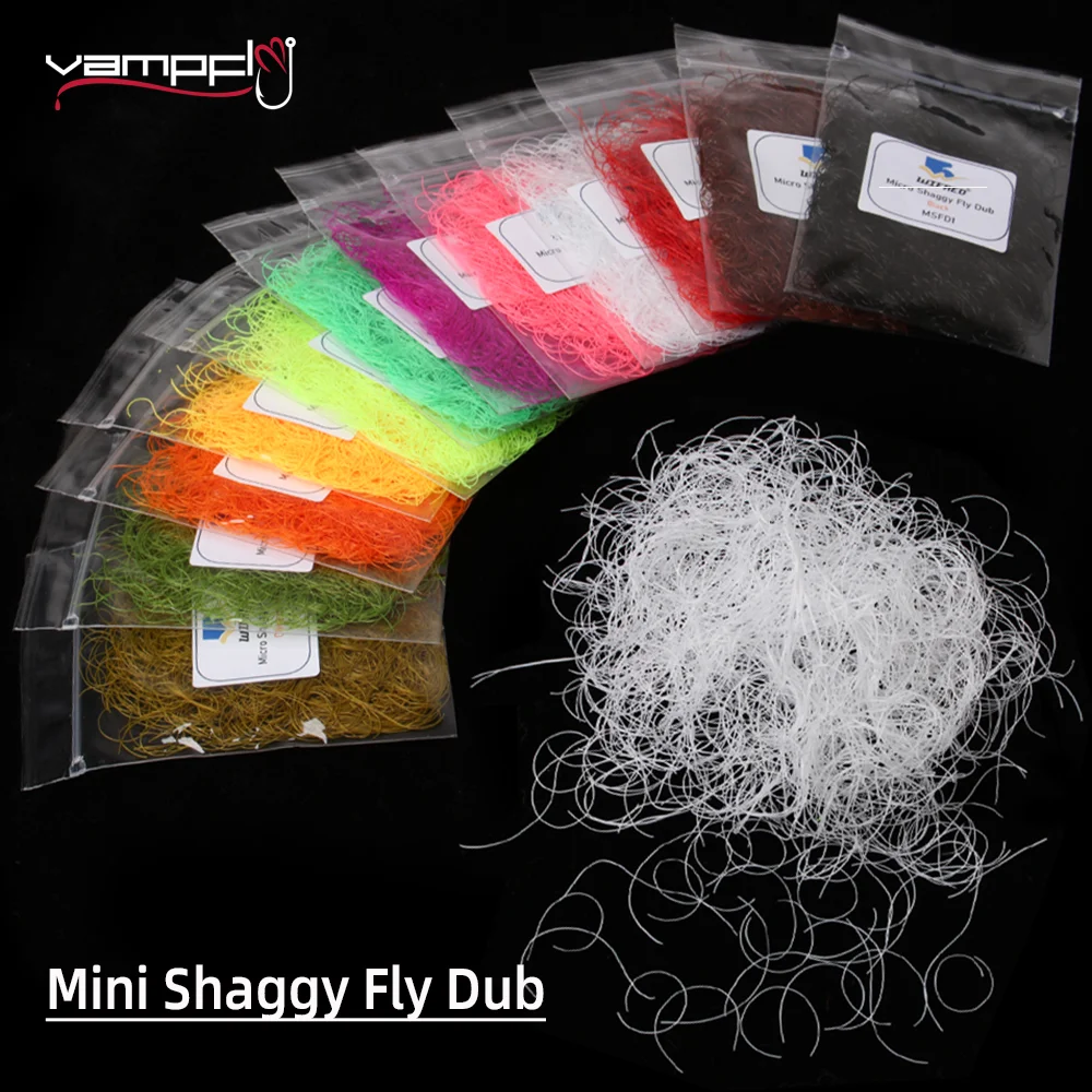 

Vampfly 1pack/4packs Shaggy Dub Ultra Fine Silicone Rubber Legs Fly Tying Materials for Nymphs Stonefly Trout Fishing Lure Baits