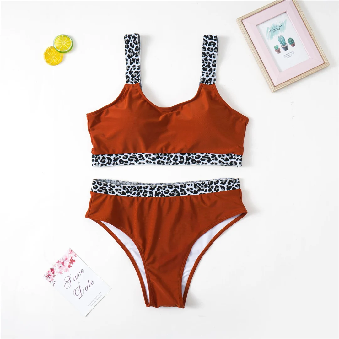 0XL - 4XL Splicing-Bikini, Plus-Size-Badebekleidung, Damen-Badeanzug, zweiteiliges Bikini-Set, Badeanzug, V3785B – Detail 15