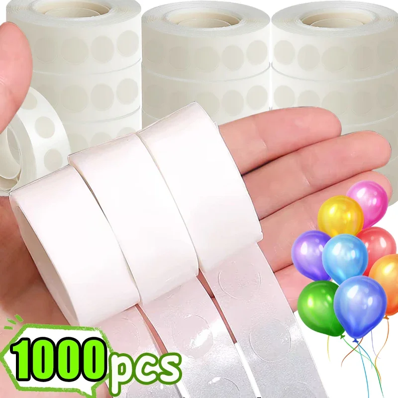 1000/60PCS Double Sided Point Tape Clear Sticky DIY Glue Dot Adhesive Birthday Wedding Party Balloons Sticker Photoes Stand Arch