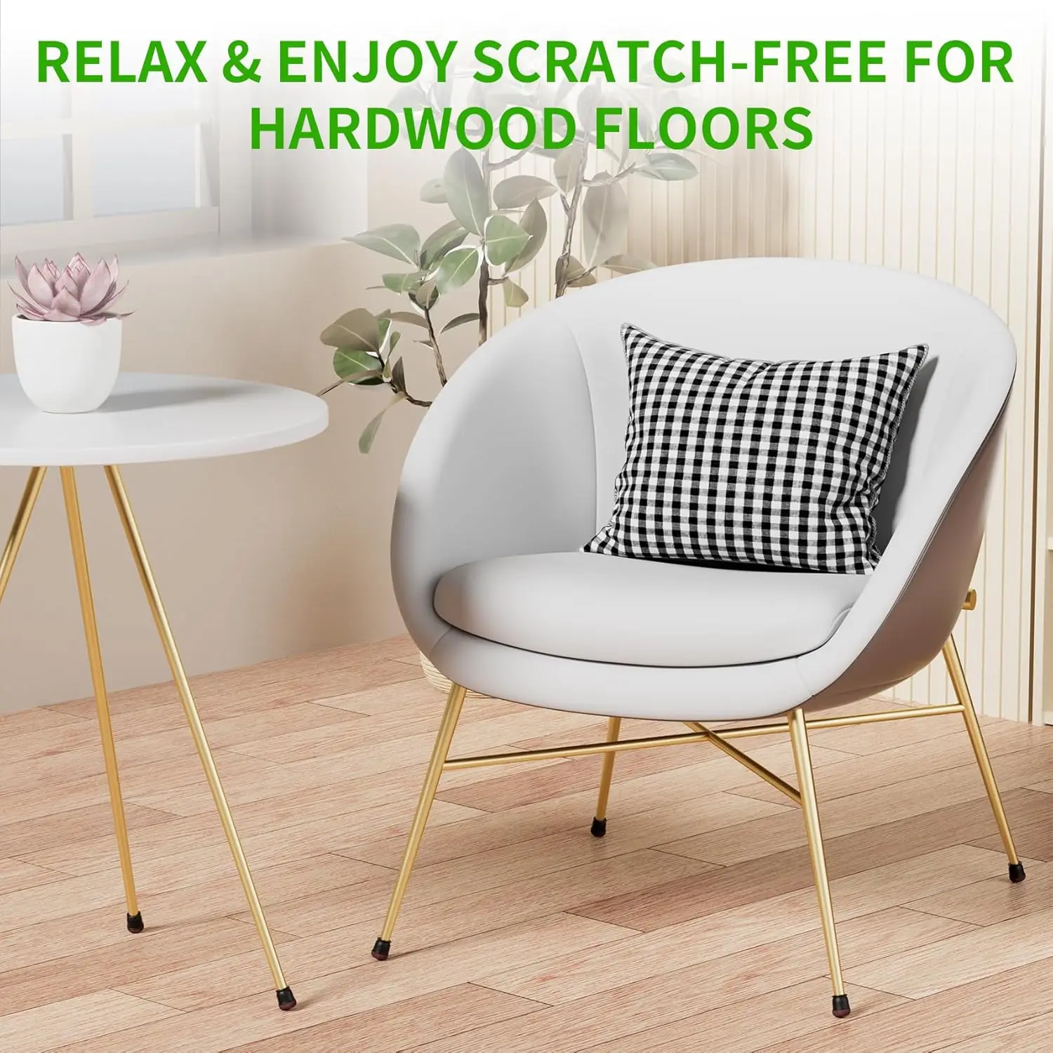 8PCS Chair Leg Floor Protectors with Thick Wrap Felt Pads Silicone Furniture Leg Covers Black Table Feet Cups to Protect Caps image 5