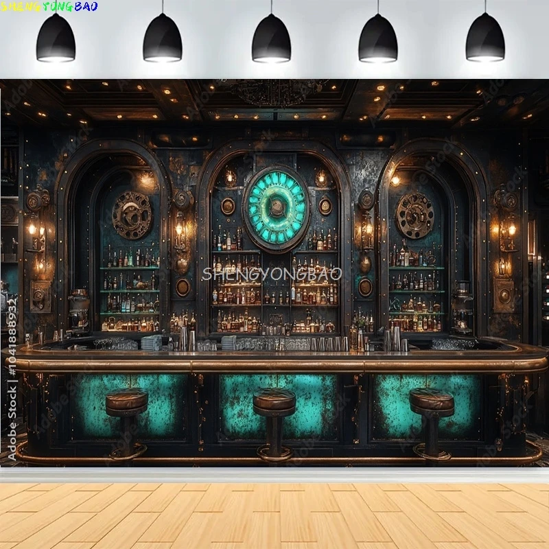 Baroque Ornate Library Bookshelf Photography Backdrops Props Reading Furniture Bookcase Meeting live Indoor Background JX-08