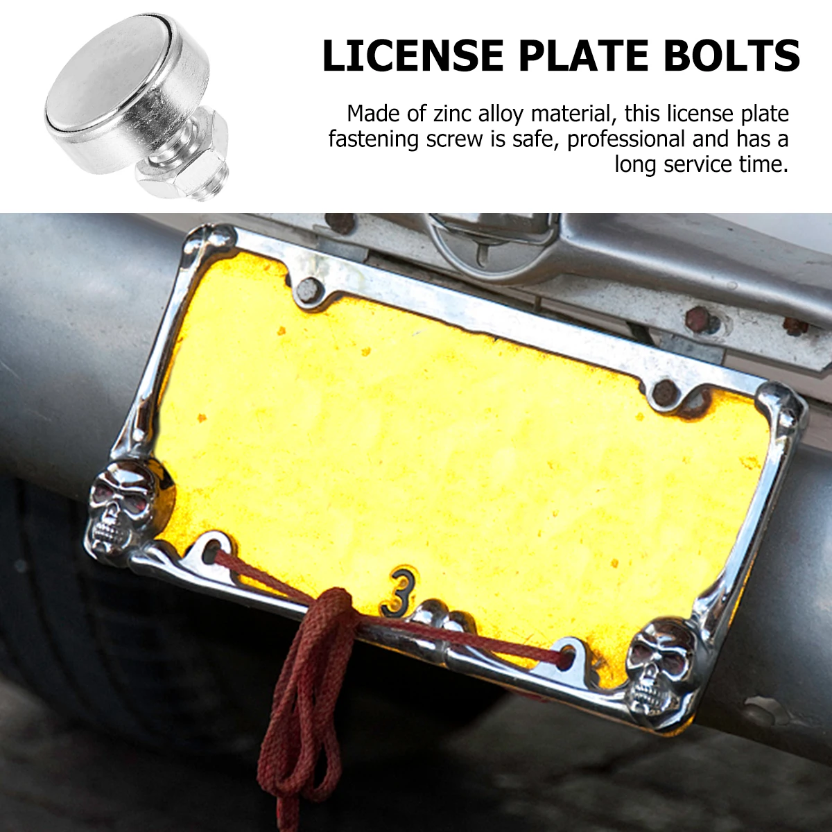 

Zinc Alloy Plate Frame Fixing Replacement Fasteners Durable Corrosion-Resistant Bolts License Frame Fixing Screws License