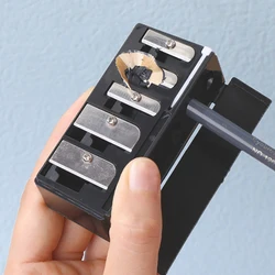 5 Holes Sharpener Multi-functional Pencil Sharpener With Lid For Eyeliner Lipliner Pencils