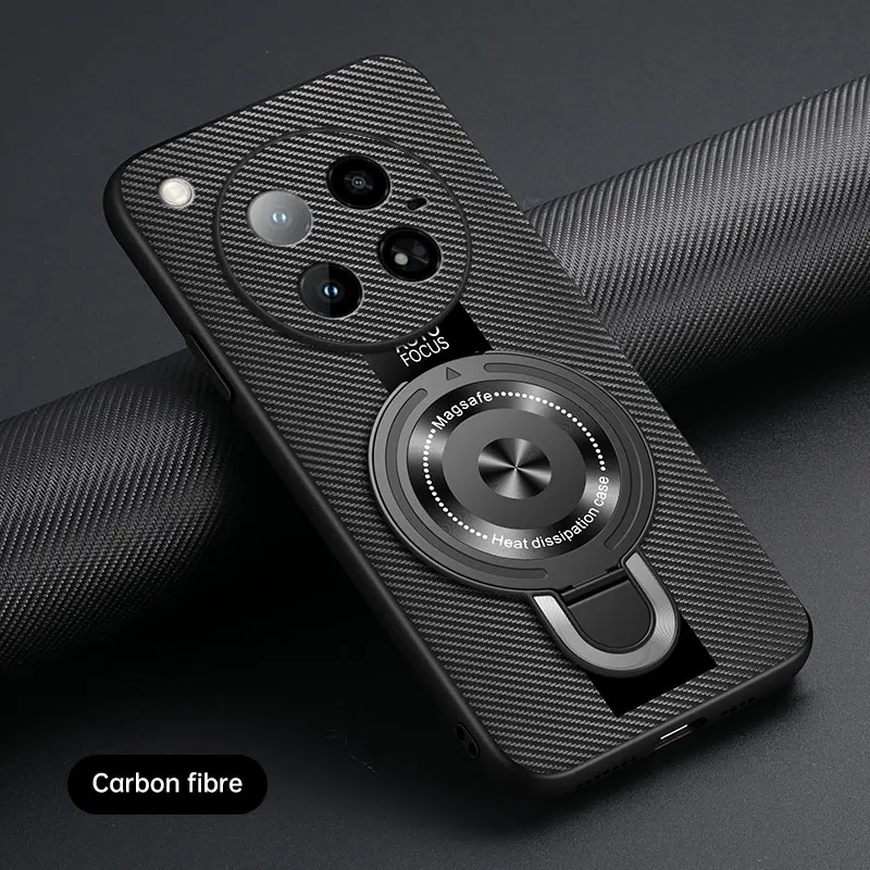 For Infinix Zero 40 5G Case Magnetic Ring Holder Luxury Plexiglass PU Silicone Sheepskin Leather Shockproof Back Cover Funda