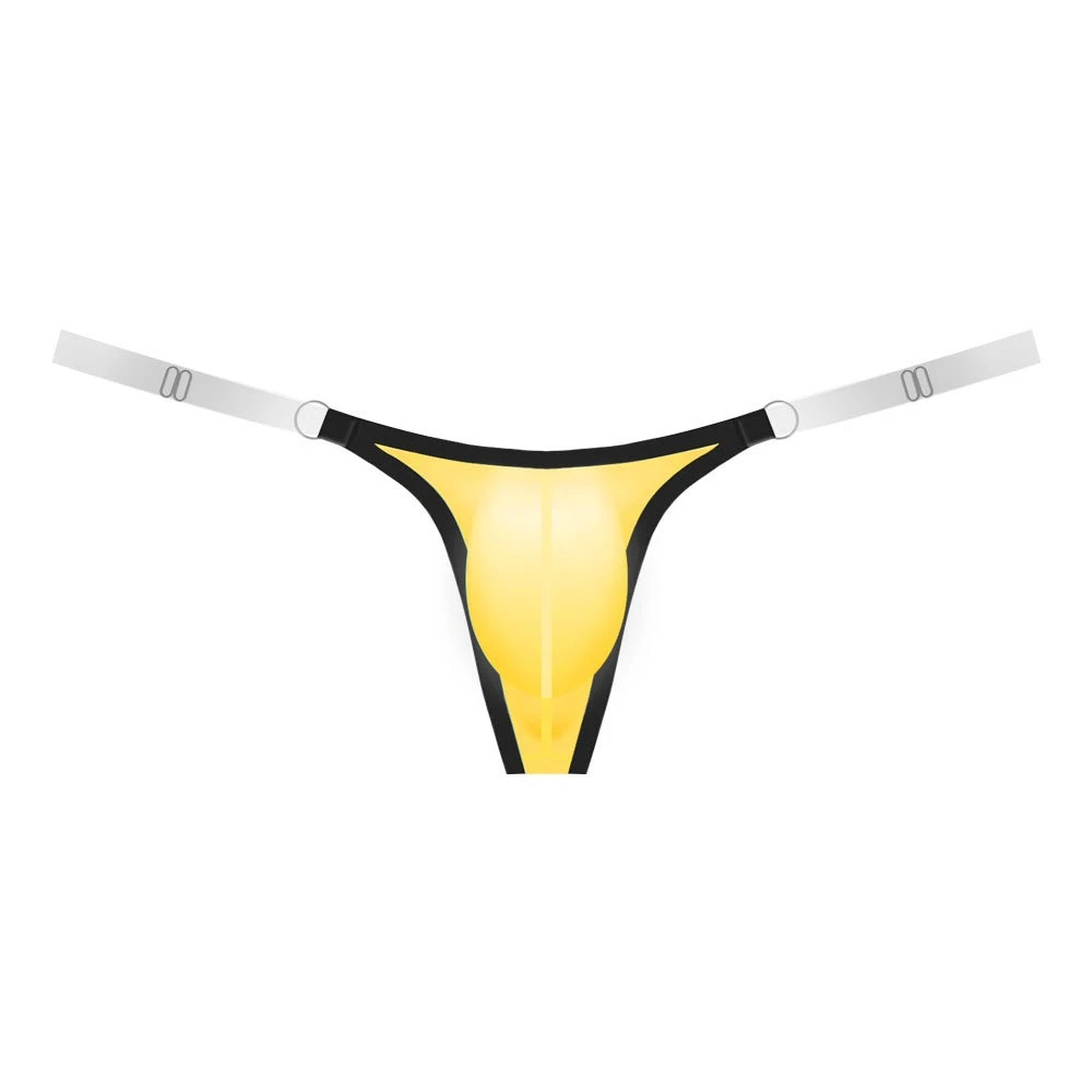 Adjustable Strap Men's Sheer Thong Low Rise Tight Sexy Underpants