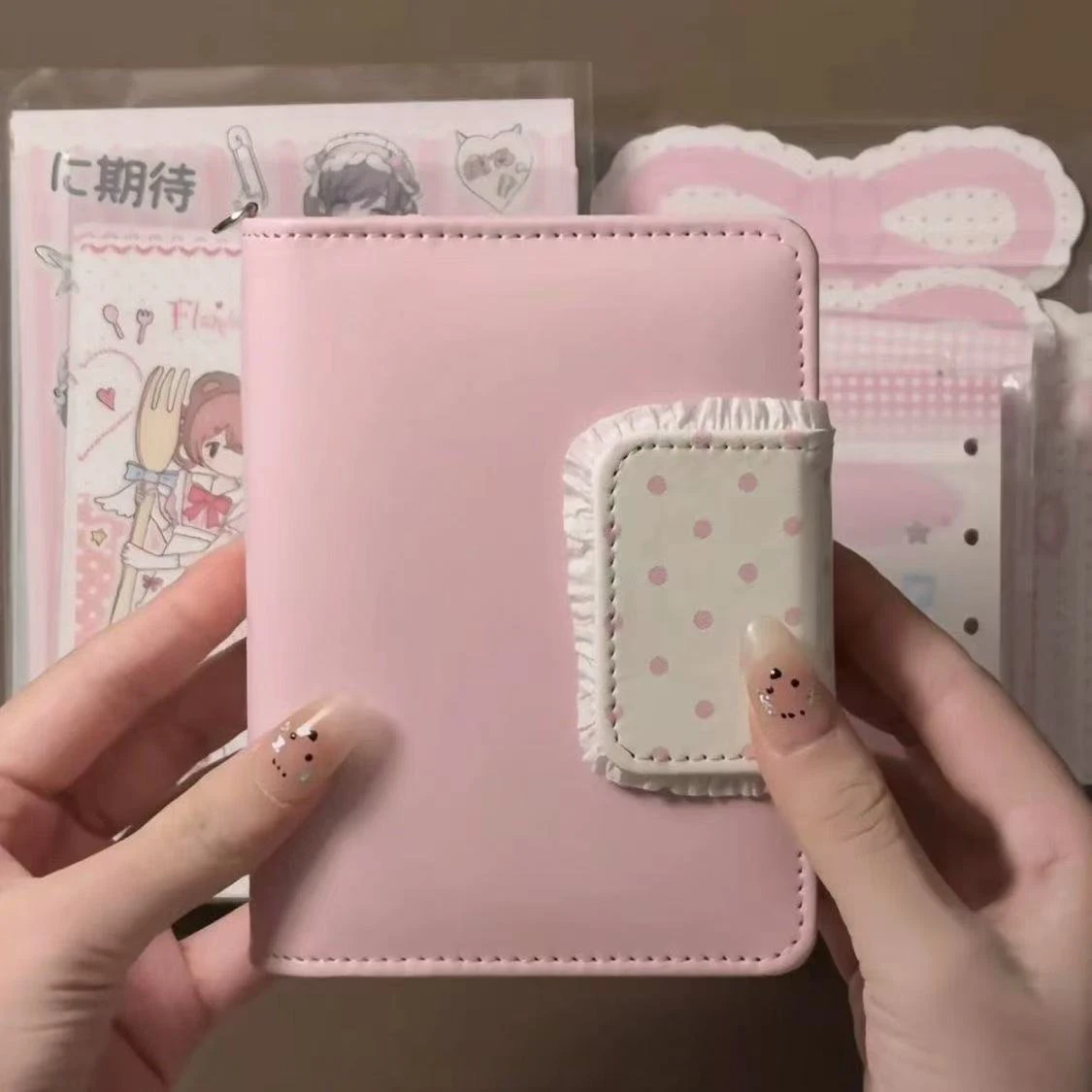 Japanisches Antikes Notizbuch Einfaches Spitzen-Polka-Dot M5 Loseblatt-Notizbuch Ins Stylisches Studenten-Notizbuch Tragbares Notizbuch Süßes Geschenk 2026