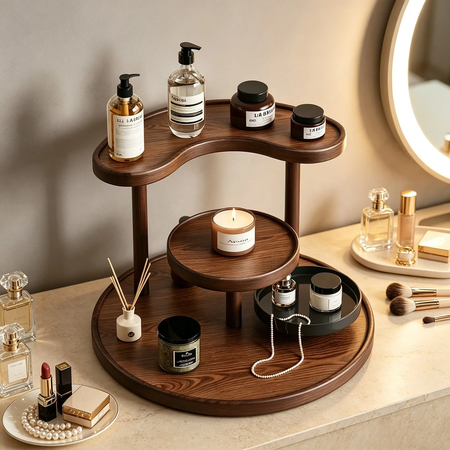 For Selected Makeup Storage Box Essential Oil Skincare Bath Counter Organizer Computer Desk Organizer Box