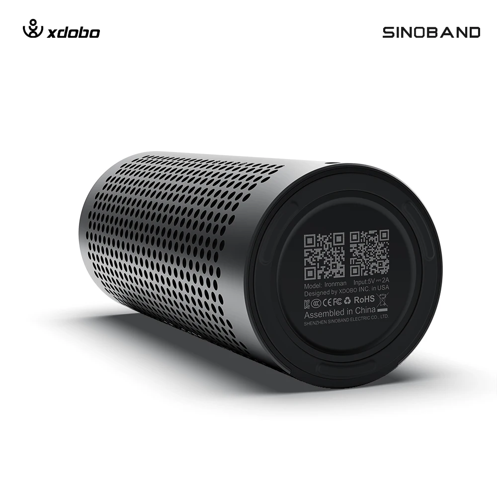 XDOBO SINOBAND الرجل الحديدي سماعة لاسلكية تعمل بالبلوتوث المحمولة 40 واط عالية الطاقة HiFi جودة الصوت حياة طويلة اسطوانة المتكلم التخييم في الهواء الطلق