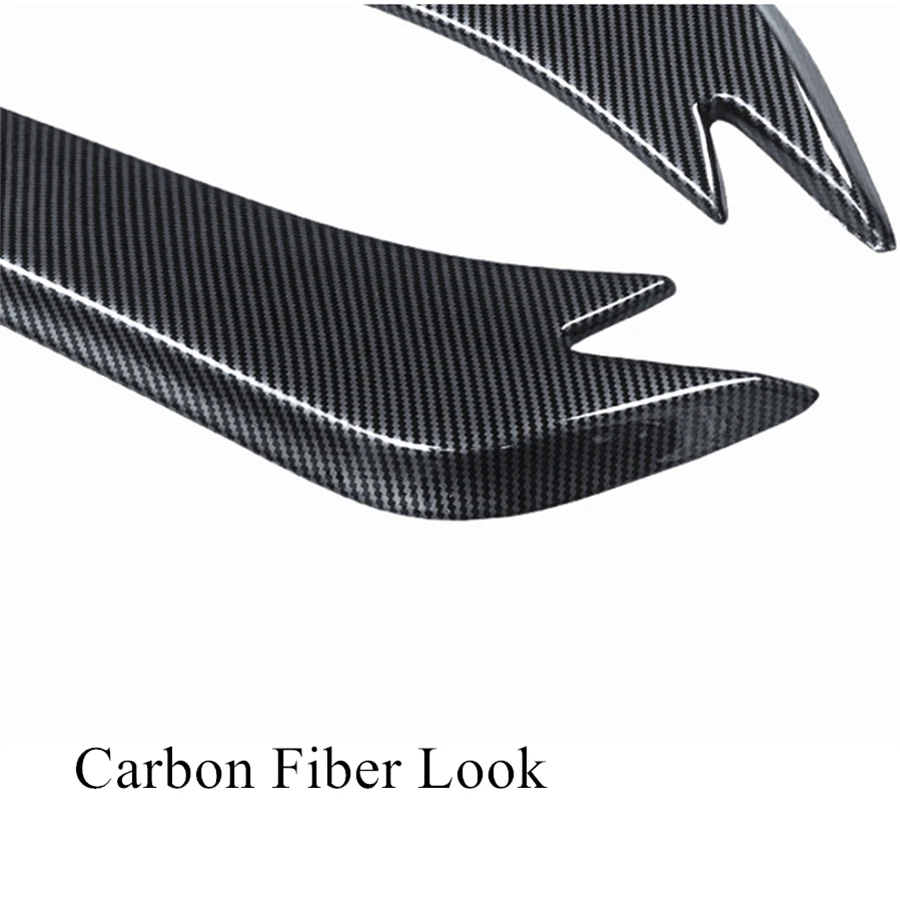 

2 шт., универсальный спойлер на задний бампер автомобиля из углеродного волокна, канаты, плавники, противоударный диффузор, обертка для губ, угловой разветвитель, защита Guar