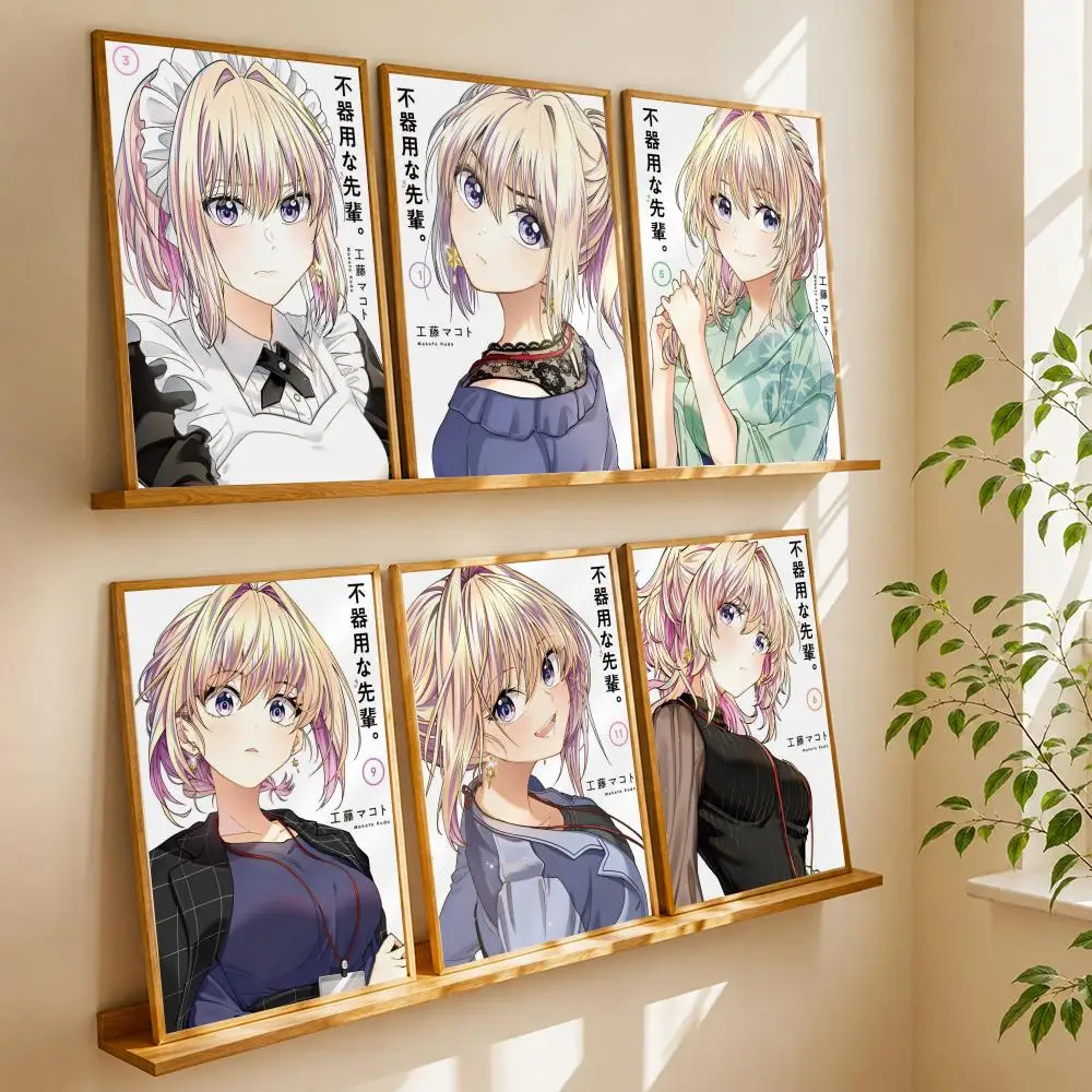 My A-Awkward Senpai Painting Calligraphy Canvas Poster Art for Bedroom Living Room Home Decor Wall Decoration Decals Gift