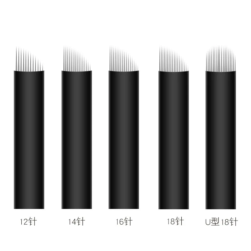 Tebori شفرات Microblading 0.18 مللي متر إبر تجميل دائم الحاجب الوشم Microblade دليل قلم الوشم لوازم