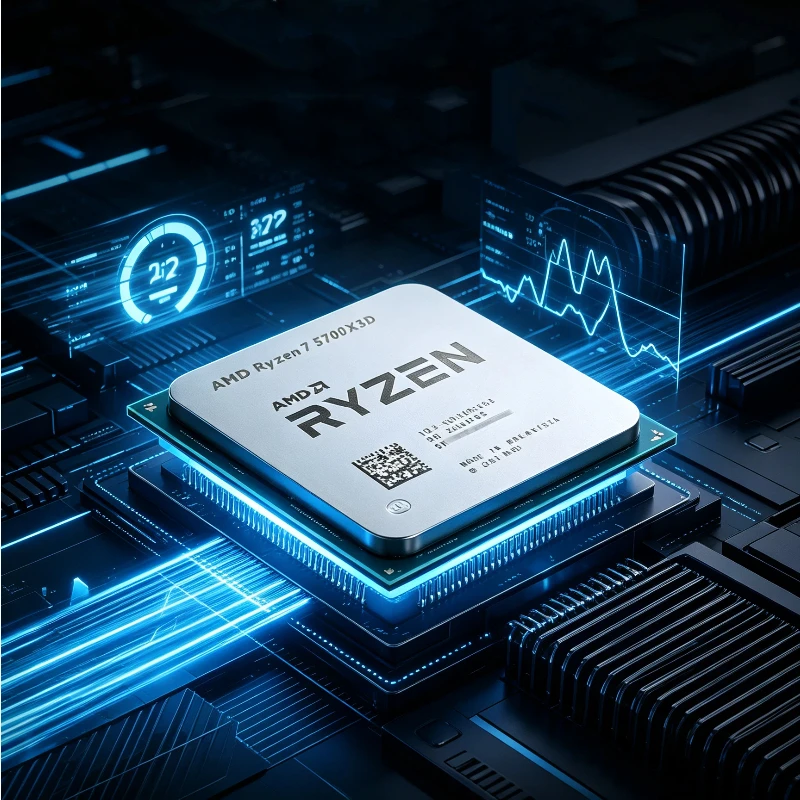 AM4 Socket AMD Ryzen 7 5700X3D Bulk CPU Ryzen 5000 Series 8C16T 3.0-4.1GHz 105W DDR4 Processor Perfect Match X570 B550 Mainboard