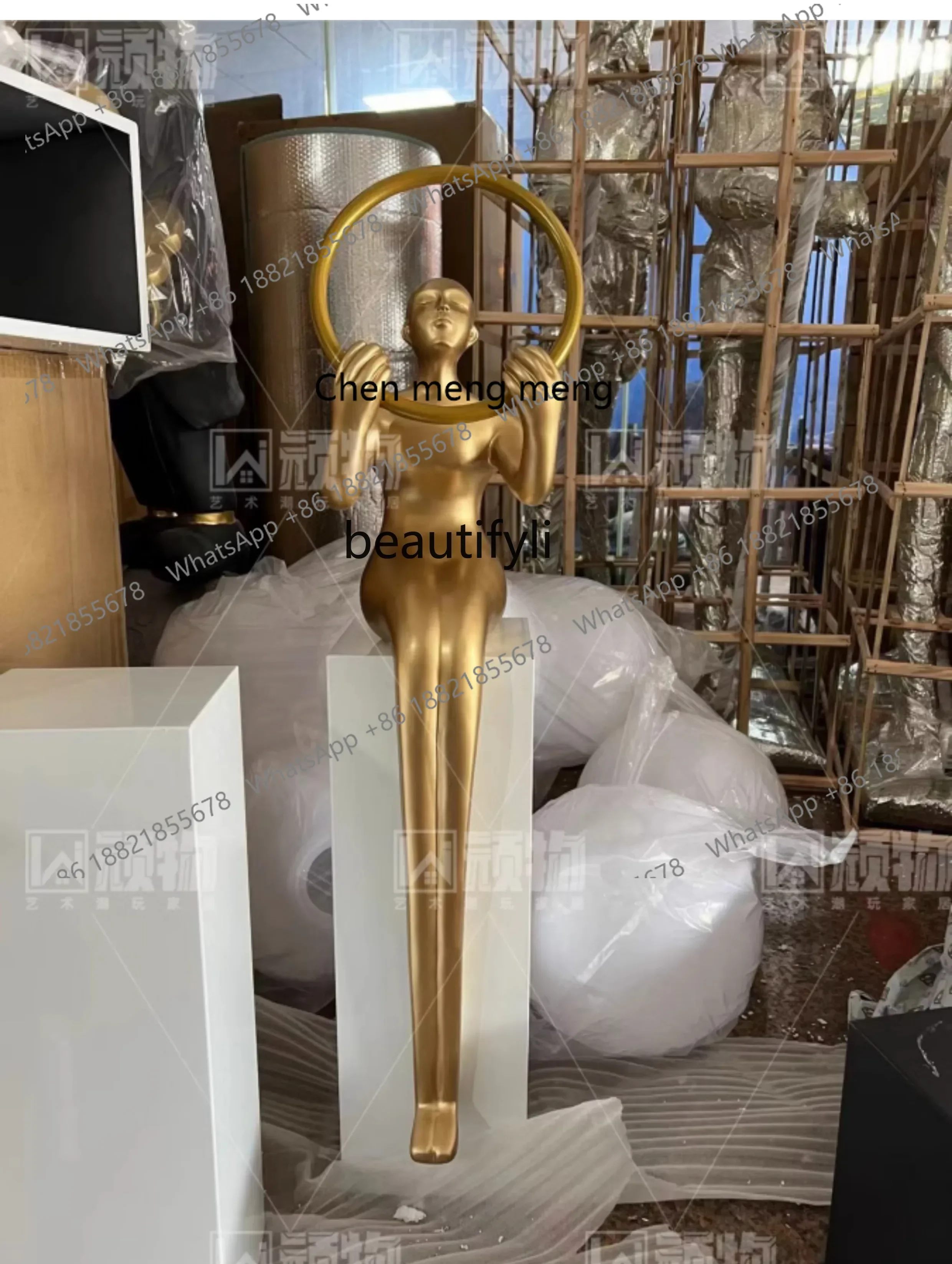 cc182l Creative Human-Shaped Art Sculpture Home Beauty Shop Club Large Figure Decoration Living Room Hallway Decoration