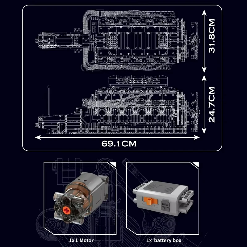 ใหม่ 3472 ชิ้นการวิเคราะห์มอเตอร์ V12 เครื่องยนต์ Building Block Assembly รถแข่งของเล่นอิฐสําหรับเด็กคริสต์มาสของขวัญเด็ก