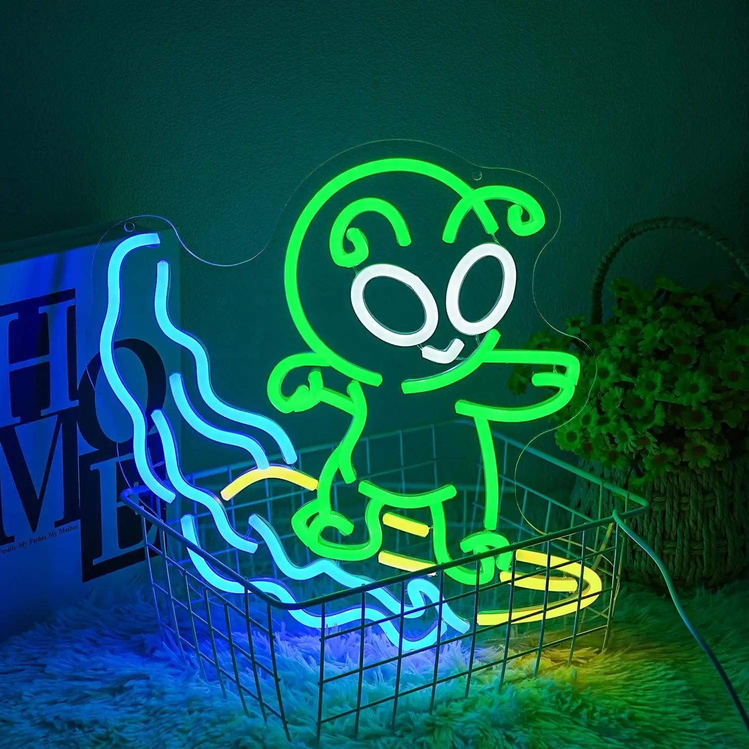 الغريبة تصفح LED النيون تسجيل USB عكس الضوء ضوء النيون تسجيل ل غرفة نوم غرفة معيشة حفلة عيد ميلاد هدية جدار ديكور