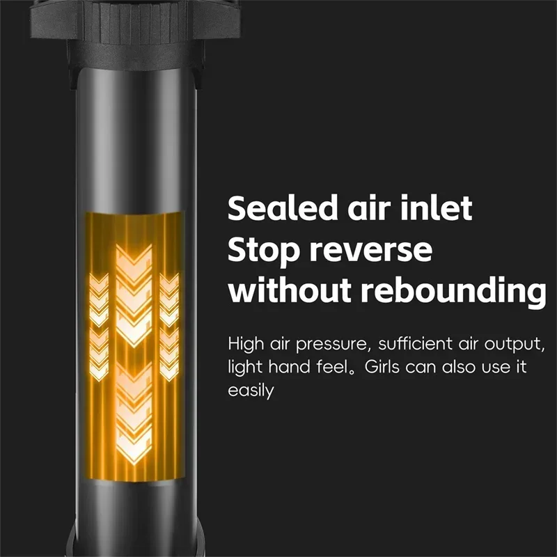 غرب ركوب الدراجات مع بارومتر دراجة مضخة 160PSI ارتفاع ضغط دراجة نارية E-الدراجة سكوتر شريدر بريستا صمام منفاخ لإطارات السيارة #4