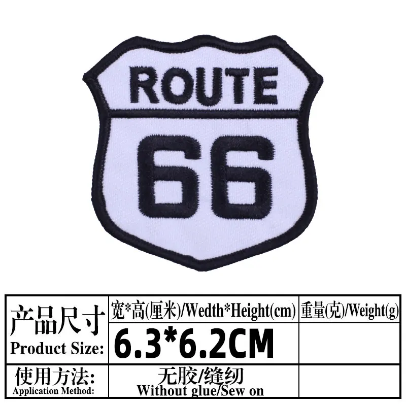 Parche de alas de águila ROUTE 66, parches para planchar en la ropa, apliques bordados, pegatinas para ropa, accesorios para ropa