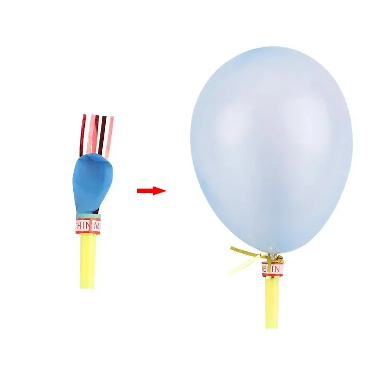 50 Pcs Gold Thread Balloon Whistle Kids Birthday Party Favor Pinata Filler Easter Children's Day Carnival Party Favor Decoration