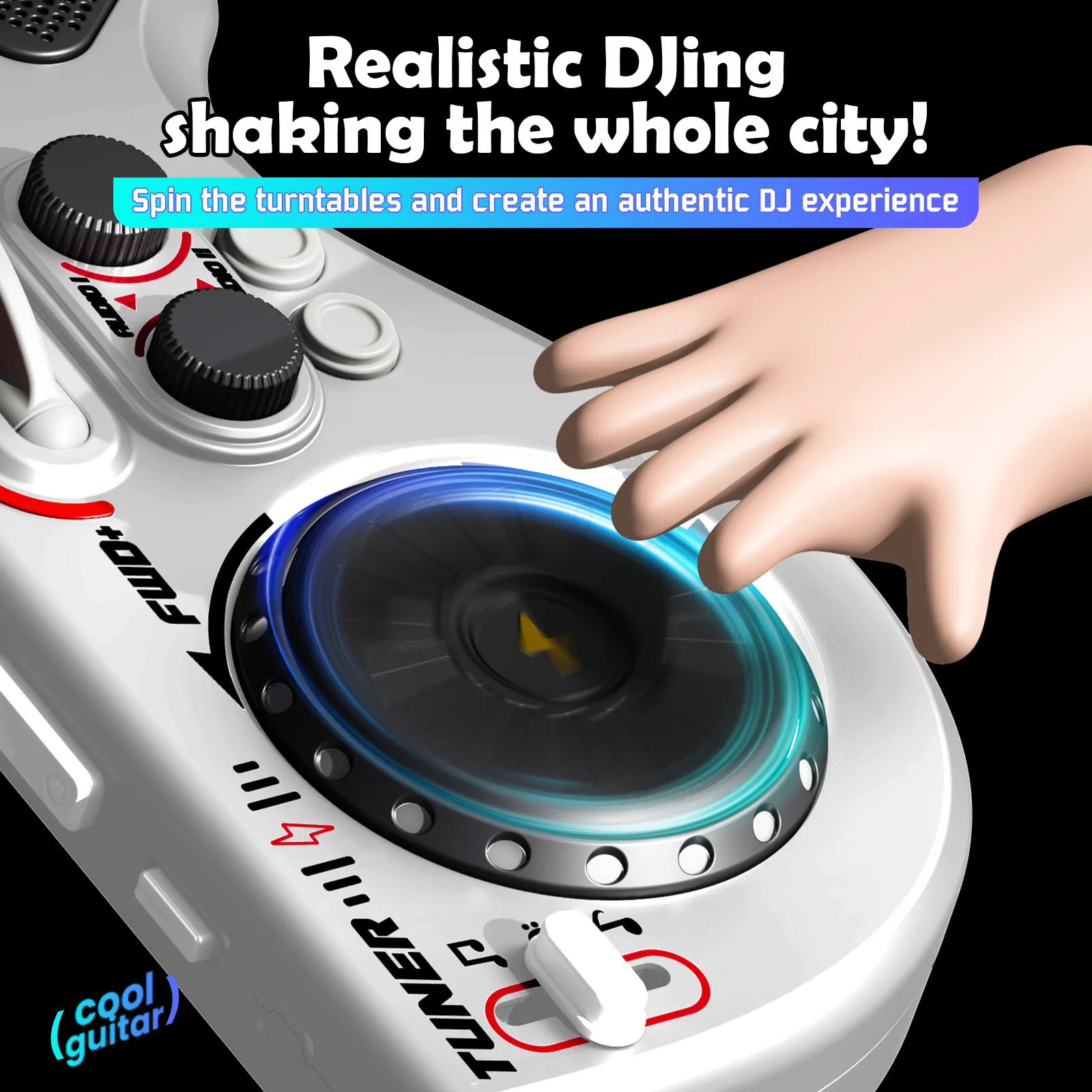 Perfect Gift Electronic Guitar Toy Suitable for Children's Birthday Music Instrument Party Flashlight Electronic Guitar Toy Children's Music Instrument with Sound Effects