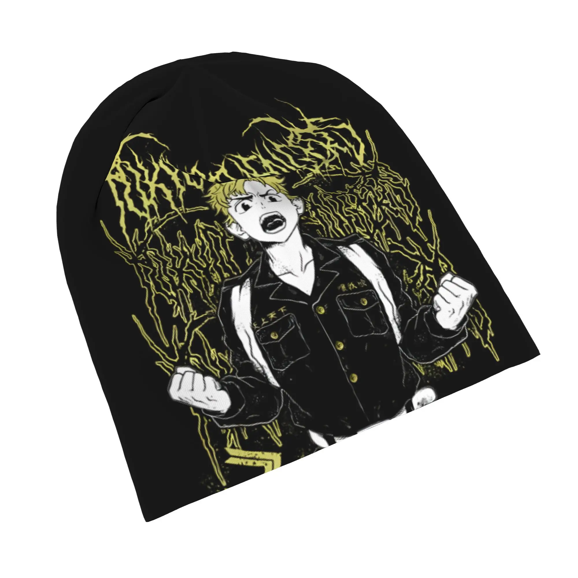 Takemichi Hanagaki Bonnet Hat Hip Hop Street Skullies Beanies Hat Tokyo Revengers Anime for Men Women Spring Head Wrap Cap