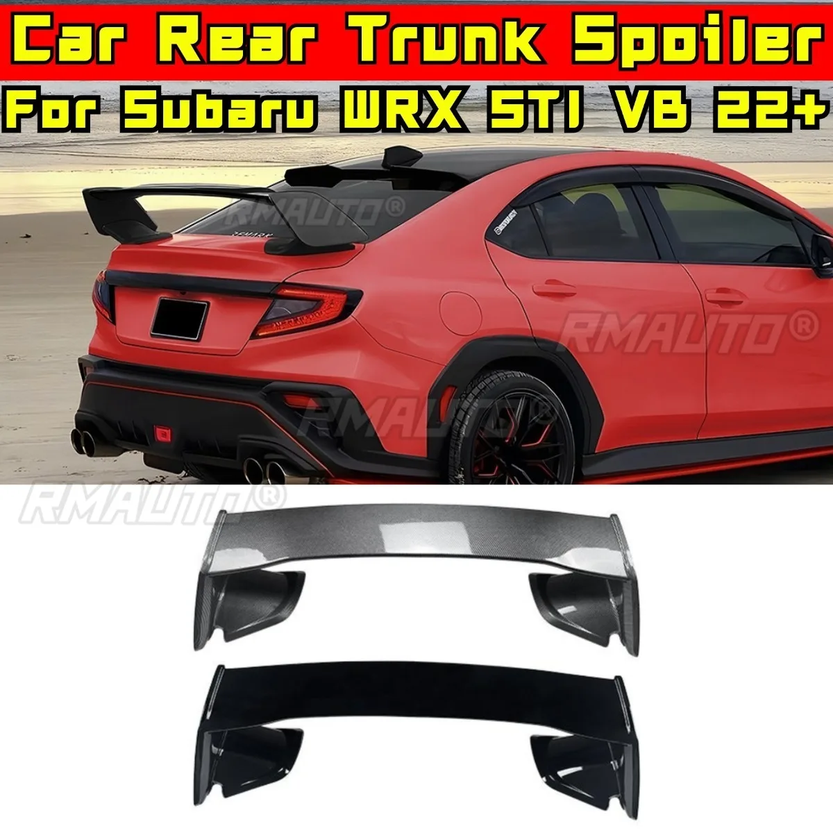 

For WRX Car Rear Trunk Spoiler Wing Car Accessories For Subaru WRX STI VB 2022+ Car Rear Trunk Spoiler Wing Modification Part