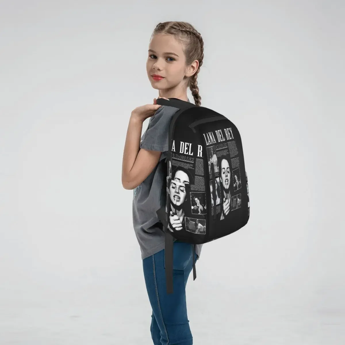 Singer Lana Del Rey Hip Pop Music Backpack Daypack Children BookBag School Bag Shoulder Bags for Men Women