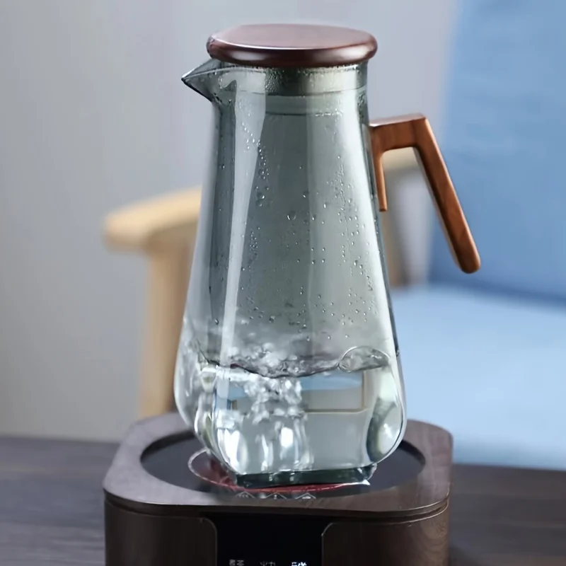 Picture 5: Heat Resistant Glass Water Pitcher Large Capacity Cold Brew Tea Jug with Cups Set for Home Kitchen