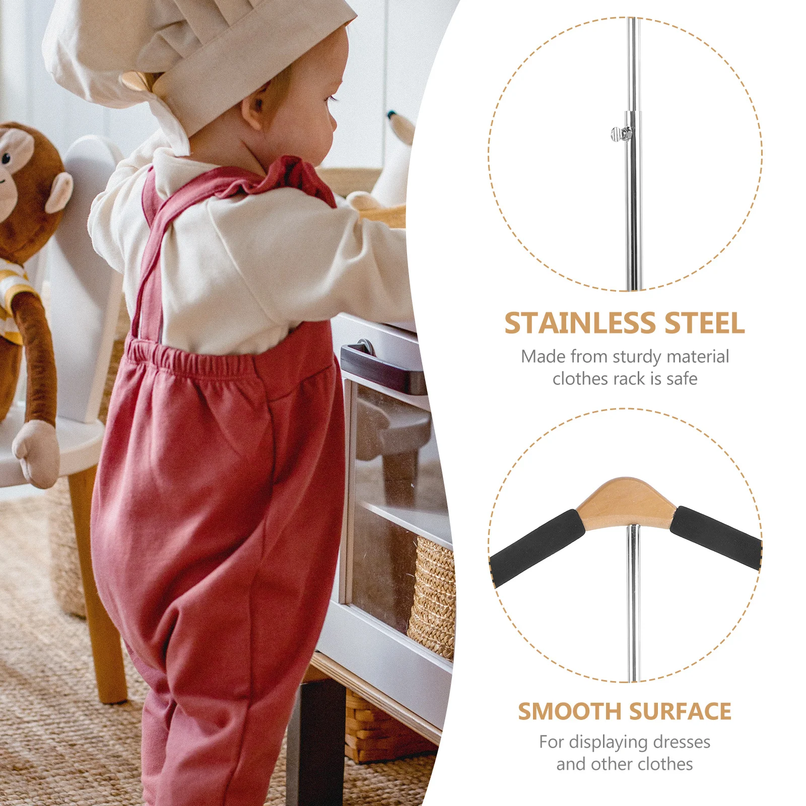 

Вешалка для одежды Т-образная прочная стойка для демонстрации платьев Подставка для хранения одежды Вешалки для одежды