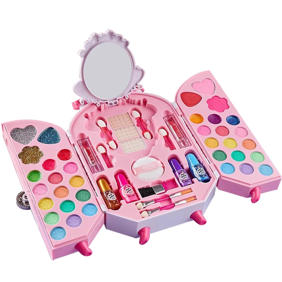 Wardrobe children\'s makeup bag girl, princess truly washable, pretending to play with makeup set toys, non-toxic and safe