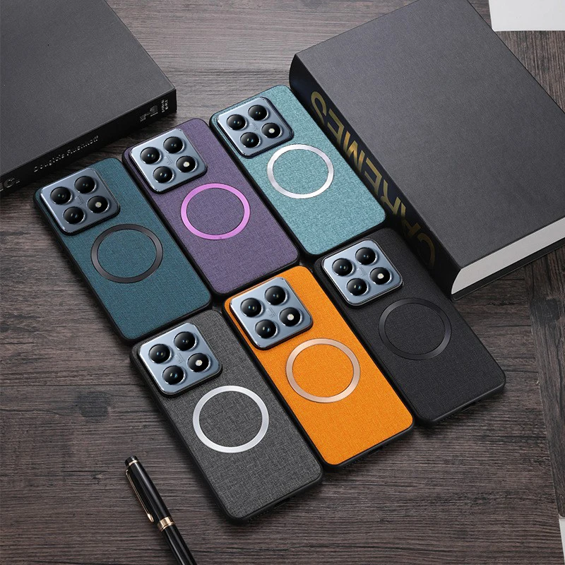 For Xiaomi 14T Pro Case Luxury Fabric Magnetic Skin-friendly Soft Back Cover for Xiaomi 14TPro Shockproof Bumper Funda