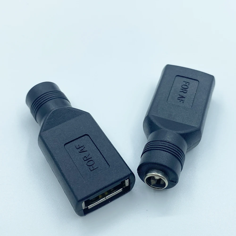 1/2/5Pcs 5V USB Connector 5.5 x 2.1mm DC Power Female Charging Socket to USB 2.0 Female Jack Interface Laptop Conversion Adapter image 3