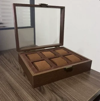2026 Watch Storage Box 6-Slots Watch Box Wooden Jewelry Organizer Box Watch Organizer Large Multifunctional Watch Display Case
