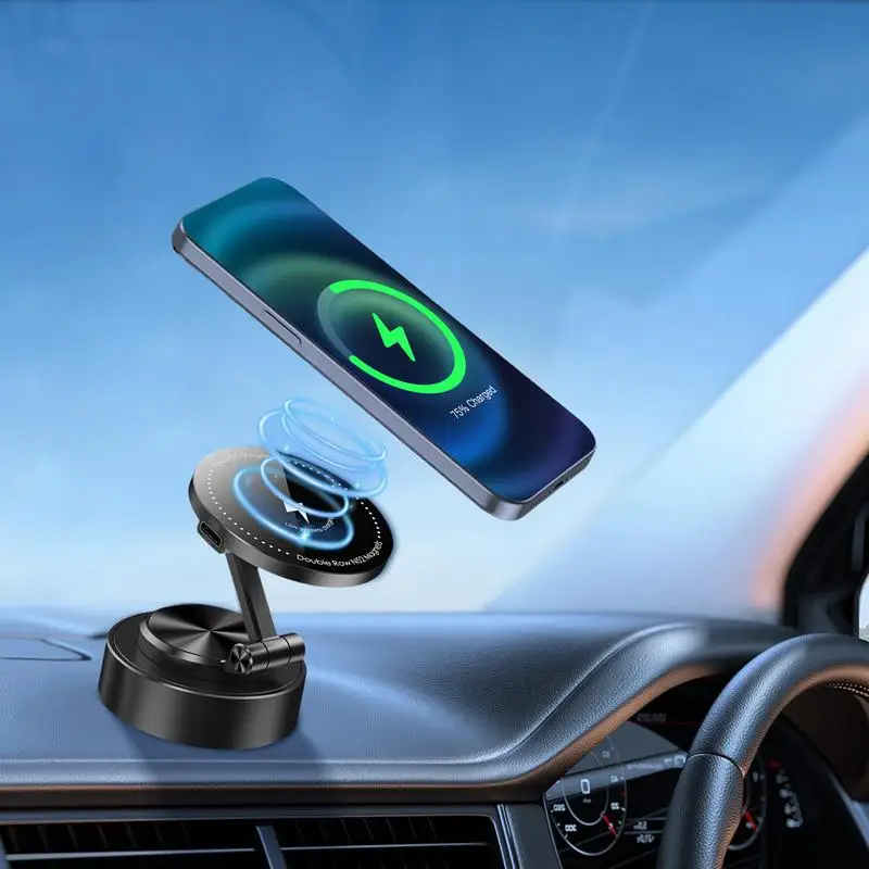 

Magnet Phone Holder Mobile Phone Mount 360 Rotary Suction Cup Dashboard Cellphone Cradle Windshield Car Support For Mobile Phone