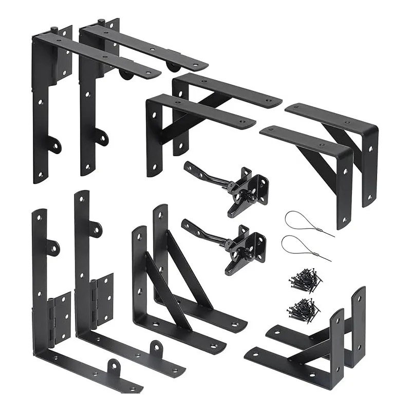 Anti-Sag Gate Frame Bracket Kit, Heavy Duty Metal Fence Door Hardware Support for Yard