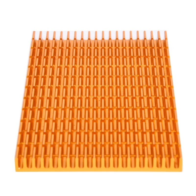 Golden Heat Sink Aluminum Heat Radiator For Multiple Purposes 120 X 64 X 6mm
