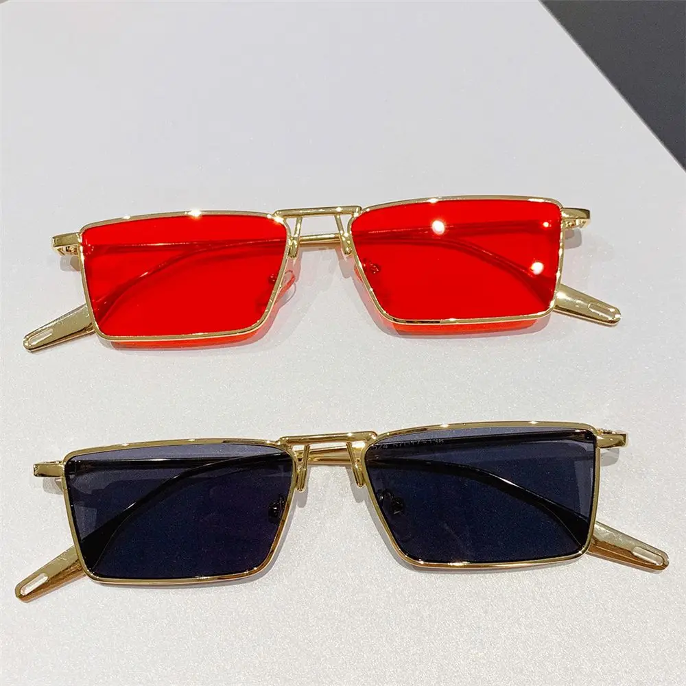 

Korean Fashion Rectangular Narrow Shades Hip-hop Sunglasses Metal Sunglasses Eyewear