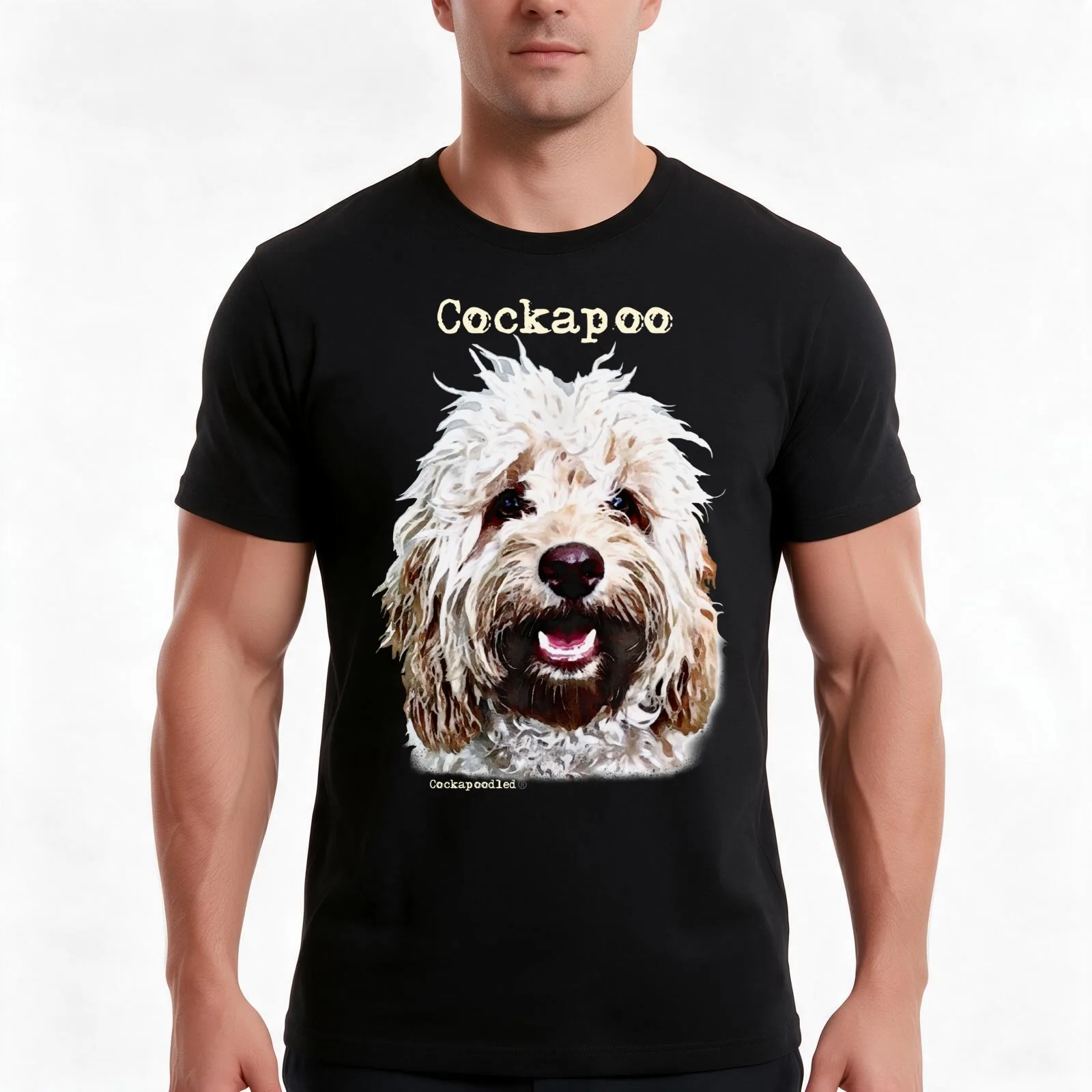 Apricot Blonde Cockapoo T-Shirt Summer Casual Cotton Tee Oversized Streetwear Tops Vintage Graphic Print Unisex Men Women