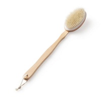 2pcs Bathroom Body Brush Long Handle Natural Bristles Bath Brushes Exfoliating Massager with Wooden Handle Shower Tool 112