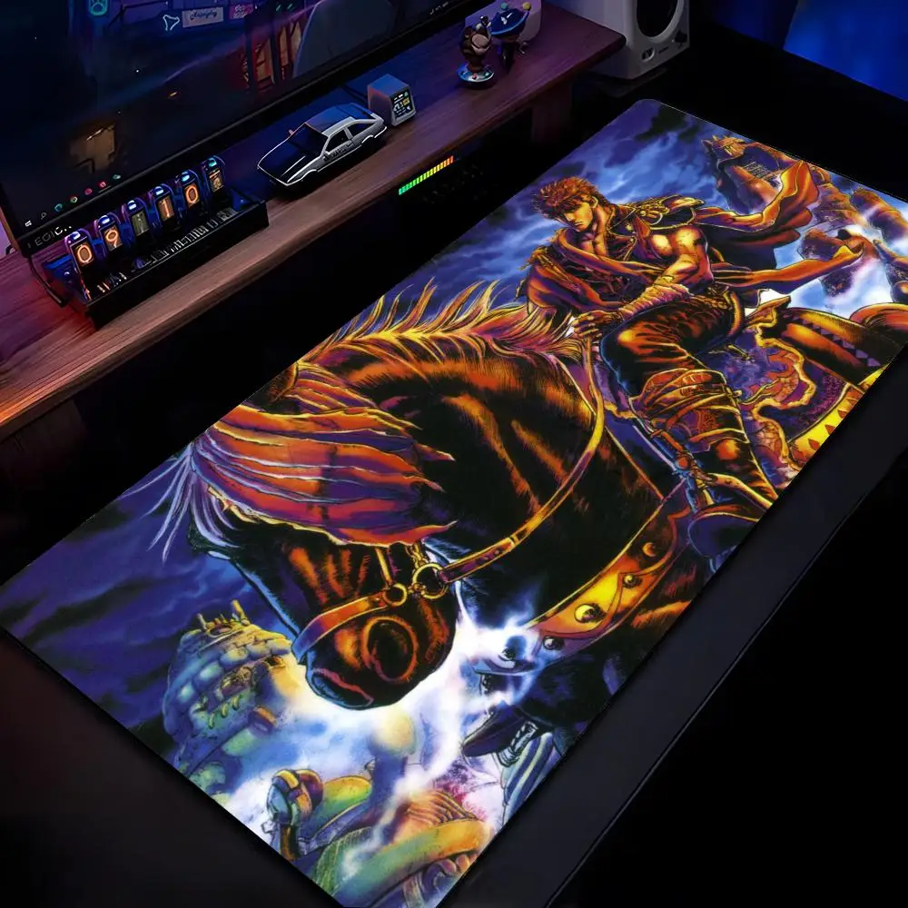 Vintage Anime H-Hokuto No Ken Mouse Pad Mousepad HD Printing Computer Gamers Locking Edge Non-slip Mouse Pad XXL90x40cm Keyboard