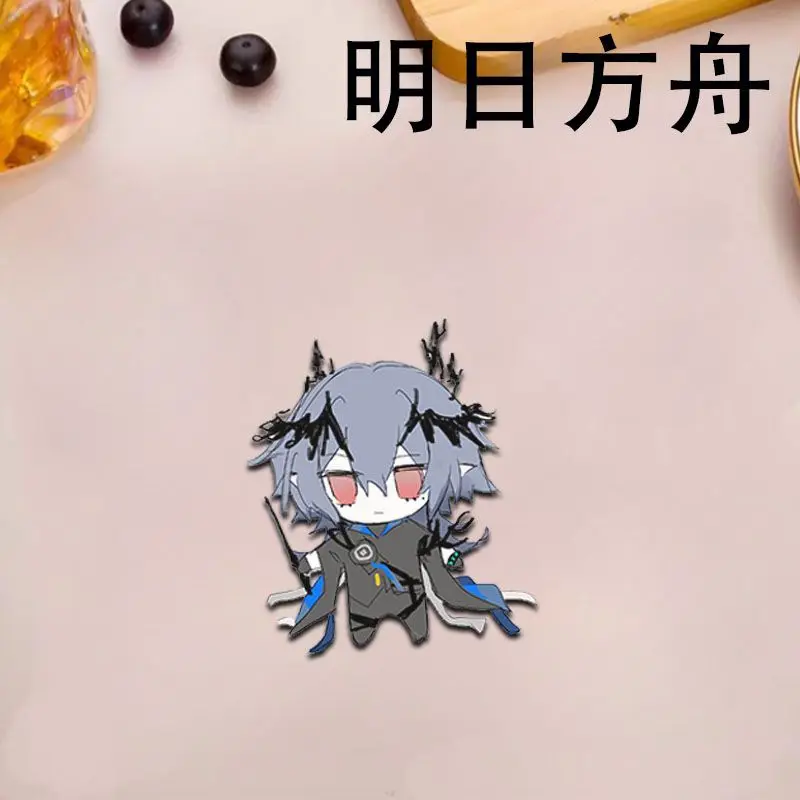 6PCS Anime Arknights Kal'tsit Ebenholz Acrylic Badge Brooch Cartoon Pins DIY Decoration Backpack Costumes Clothes Accessories