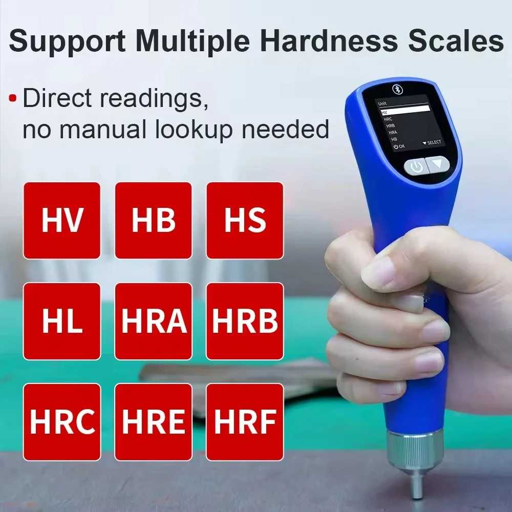 Applicable to LS256 Portable Ultrasonic Hardness Tester Bluetooth Enabled UCI Method for Metal Alloy Weld Corrosion Pipe Multi S