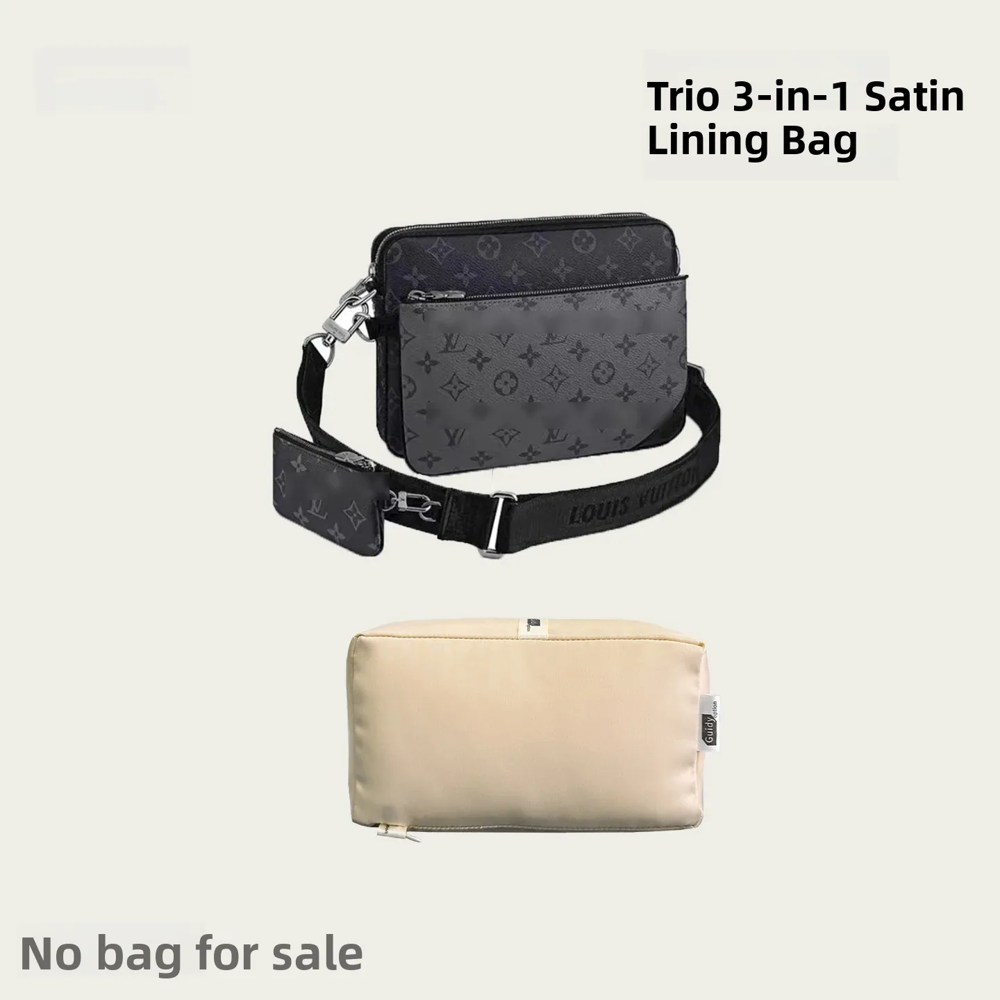 Tri-Combination Black Knight Messenger Bag Support Filling Material Anti-Deformation Support Bag for Lv Trio Spring 2024