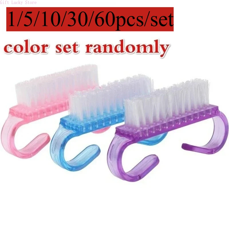 

1/5/10/30/60 Pcs/set Color Random Hot Sales Nail Cleaning Clean Brush Tool File Manicure Pedicure Soft Remove