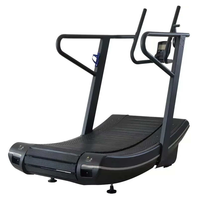 Commercial Manual Curved Running Machine Non-Power Cardio Treadmill High-Mechanical Motor Driving Home Exercise