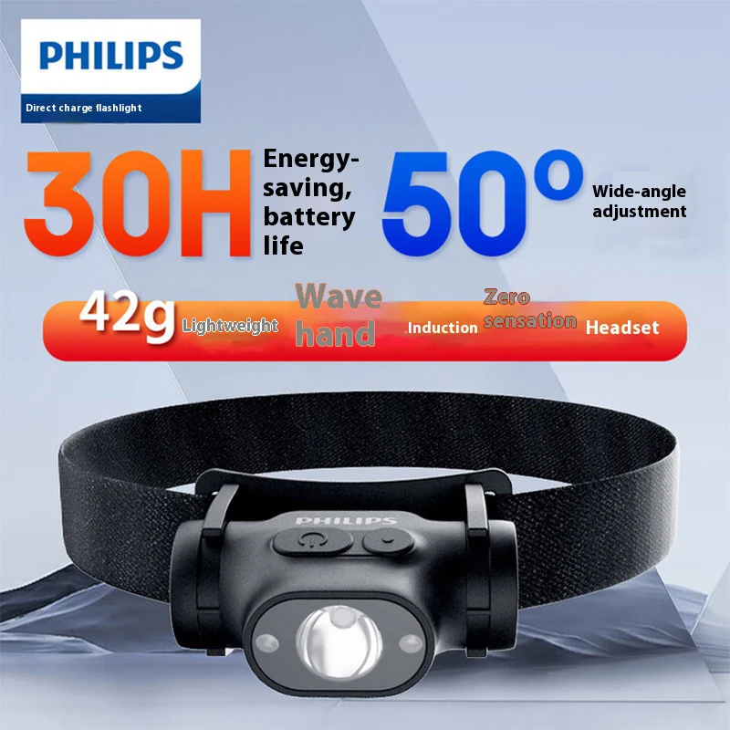 كشافات أمامية بمستشعر ذكي من فيليبس - زاوية شحن عالية السطوع LED قابلة للتعديل وإضاءة طوارئ مدمجة SFL1851