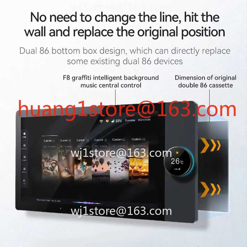 Smart Home Gateway Wifi Smart Control Panel 8-inch Multifunctional Music Wall Touch Screen