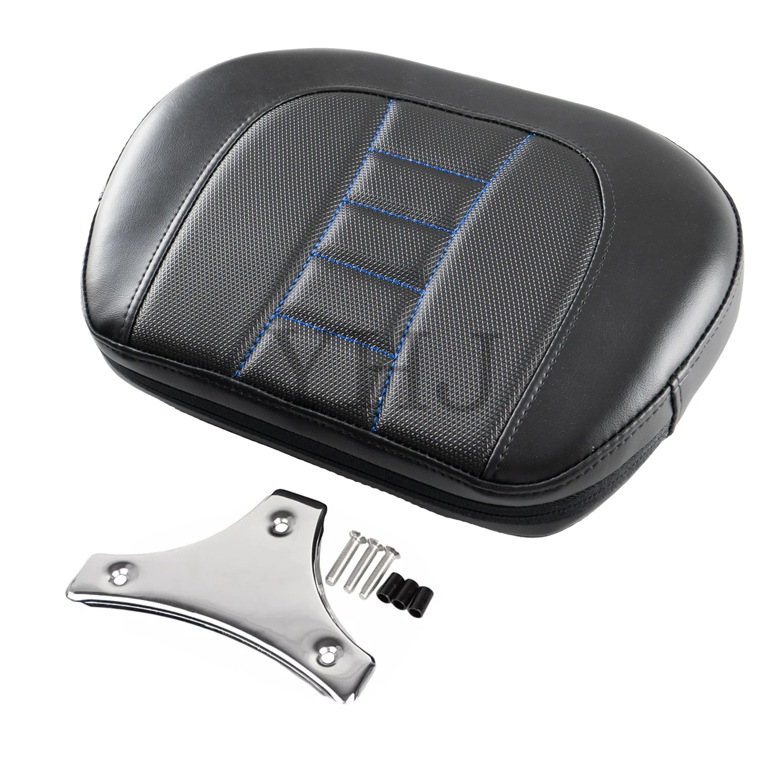 

Passenger Sissy Bar Motorcycle Backrest Pad For Harley Touring CVO Street Bob Road King Electra Glide 1997-2024 Chrome Bracket